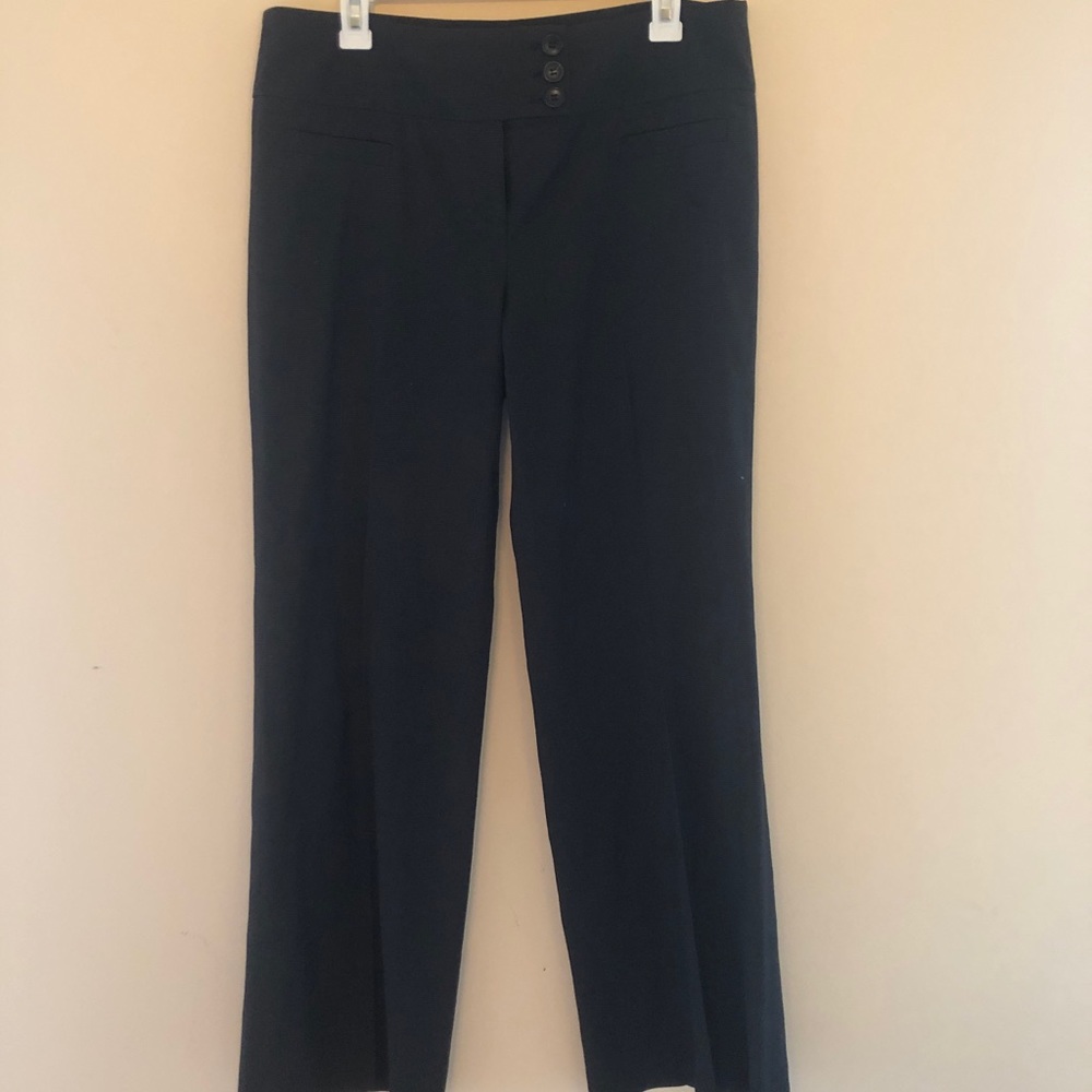 Ann Taylor Curvy black wide leg trousers